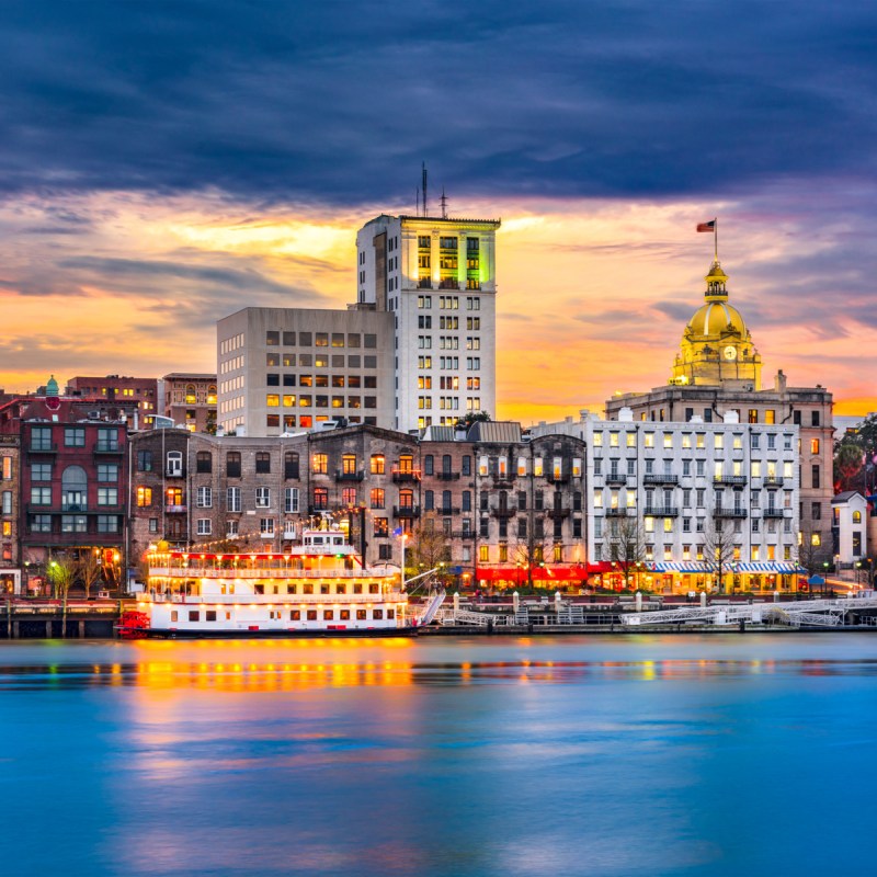 The Savannah, Georgia, skyline.