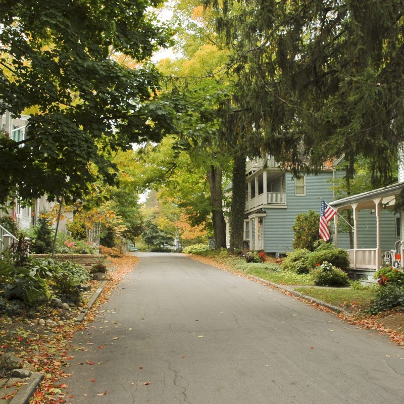 Chautauqua Institution National Historic Landmark buildings and street