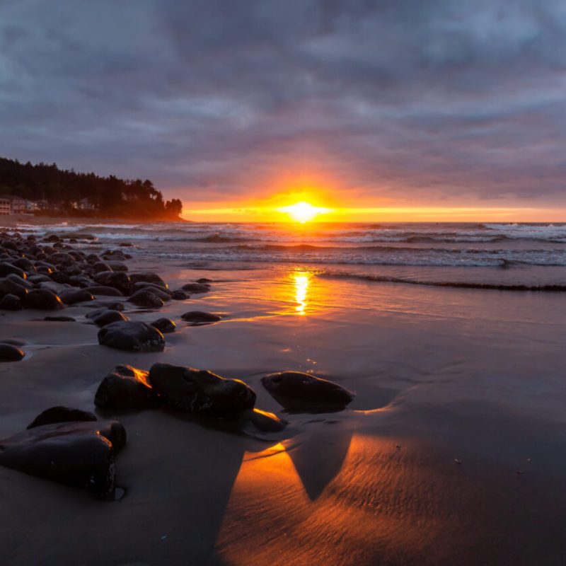 sunset at Seaside Beach