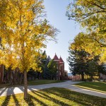 Northern Arizona University in Flagstaff during fall.