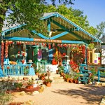 colorful house turned gift shop in Madrid, New Mexico