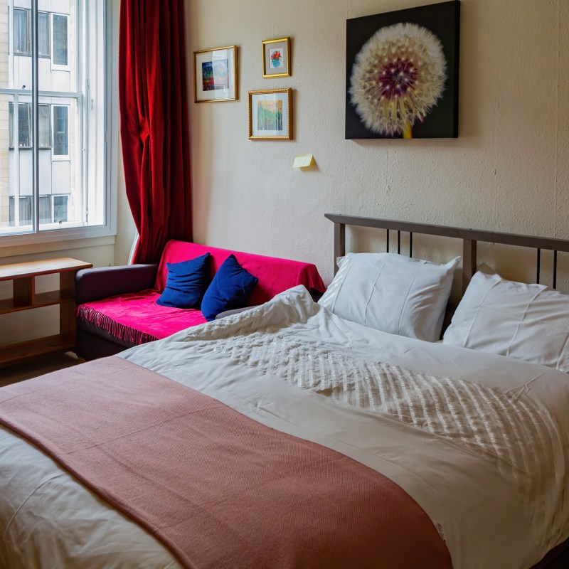 A bedroom at a bed and breakfast.