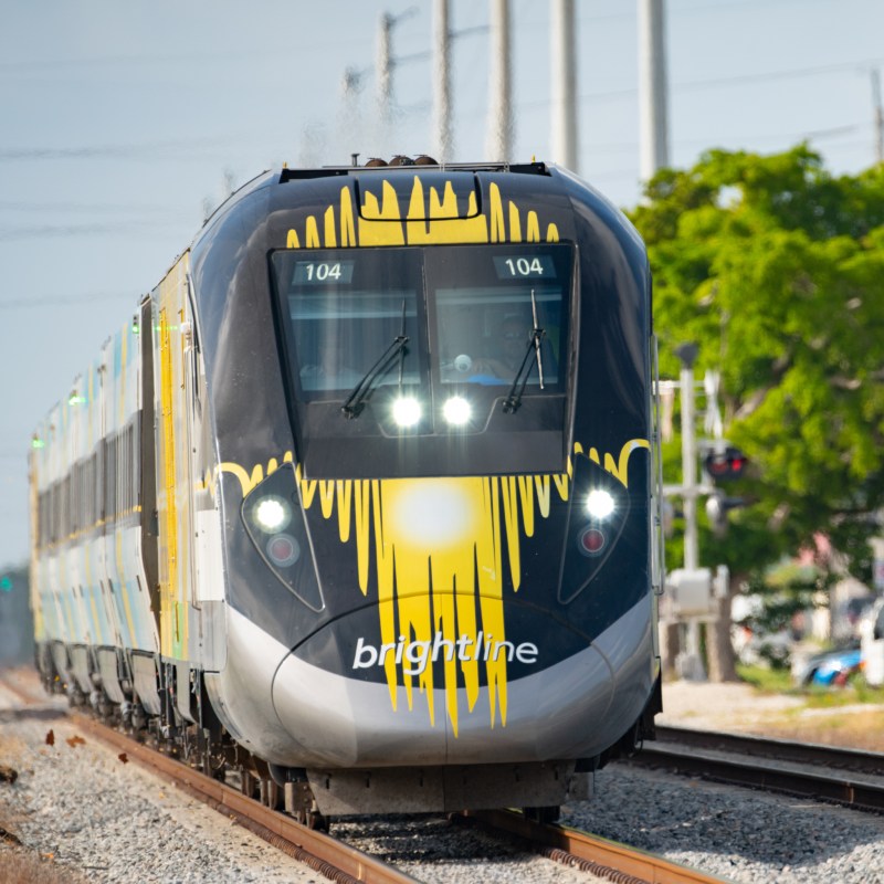 A Brightline train in Florida.