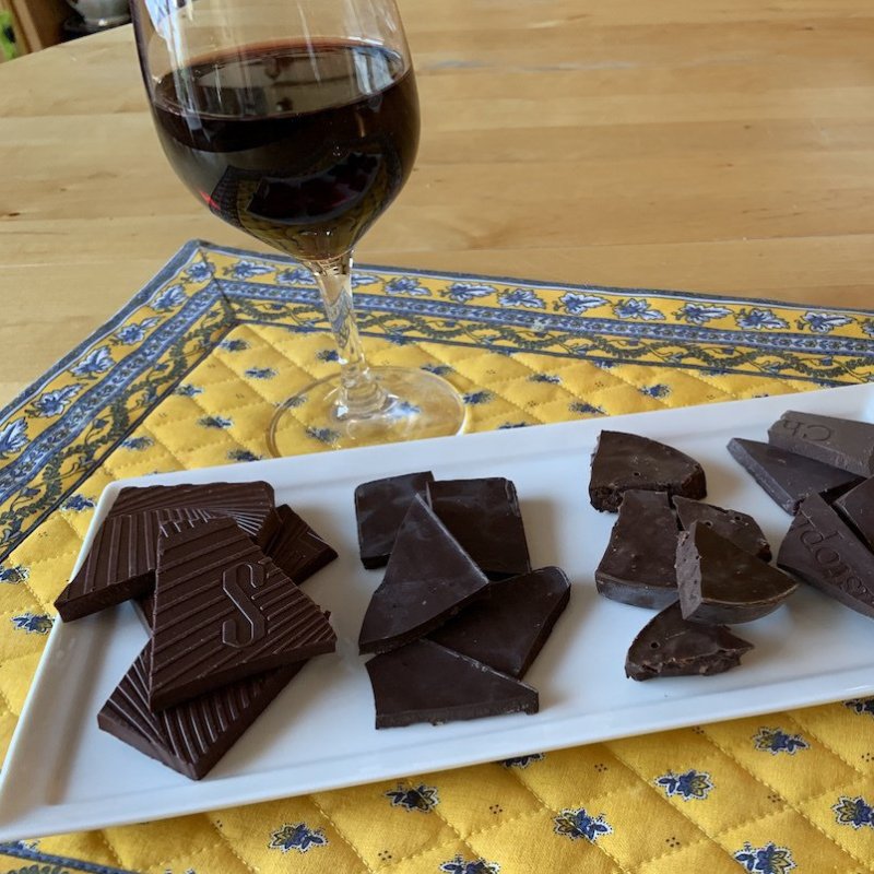 A chocolate and wine pairing the writers reccommend.