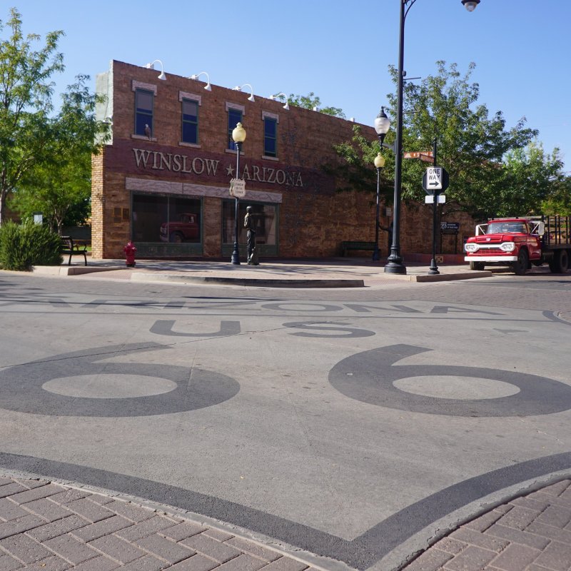 A corner in Winslow, Arizona.