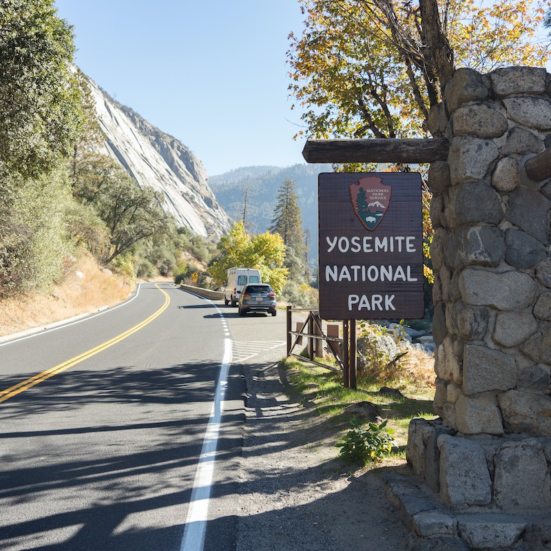 A park entrance for Yosemite.
