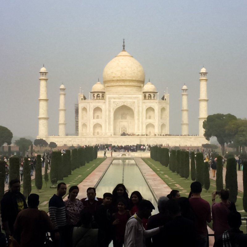 A photo from the writer's trip to the Taj Mahal.
