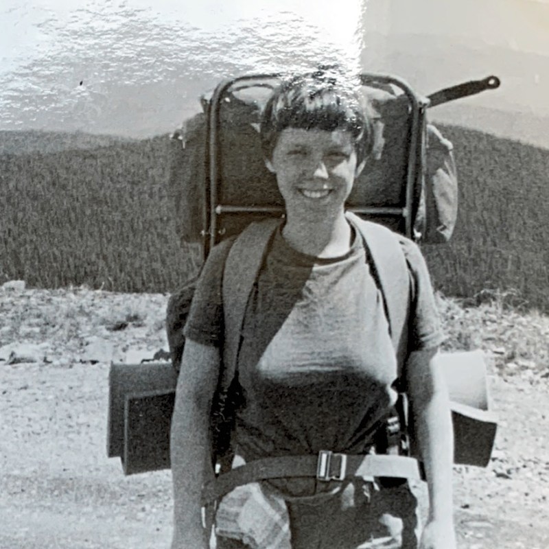 A photo of the writer when she was younger, enjoying her travels.