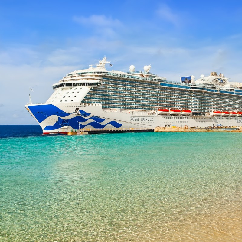A Royal Caribbean cruise ship.