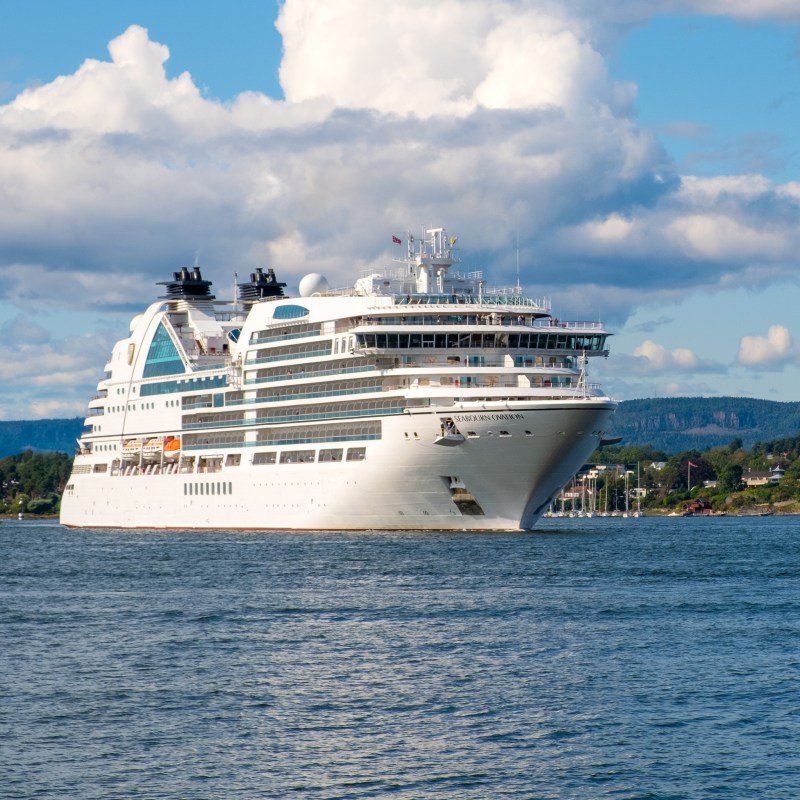 A Seabourne cruise ship.