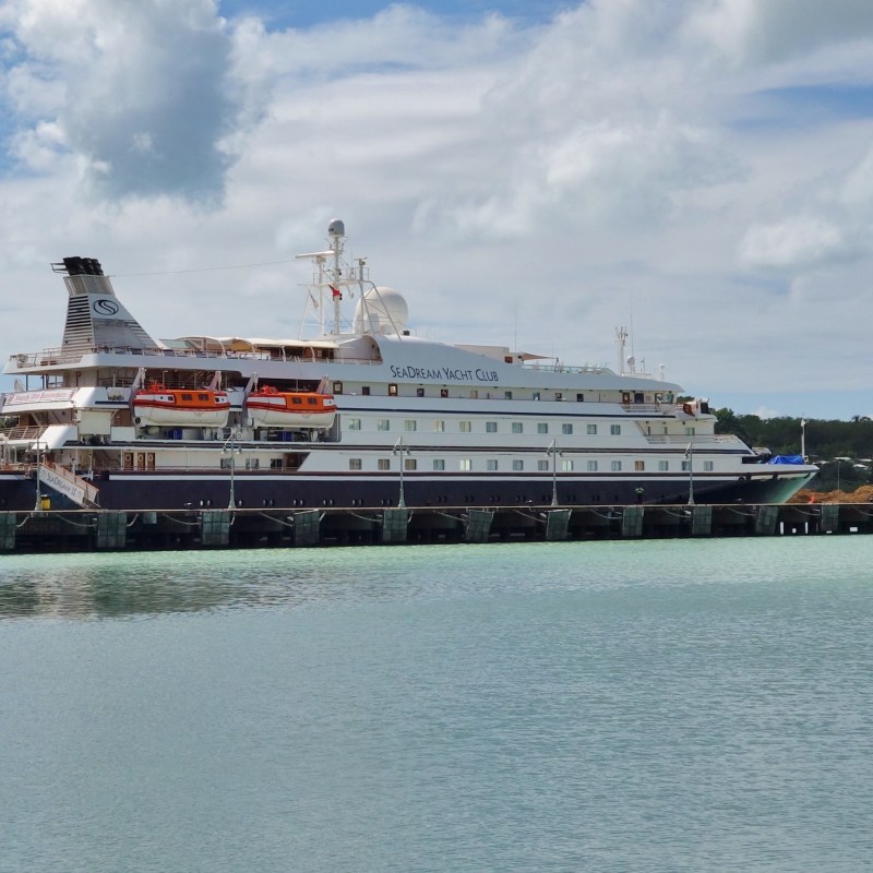 A SeaDream Yacht Club cruise ship.