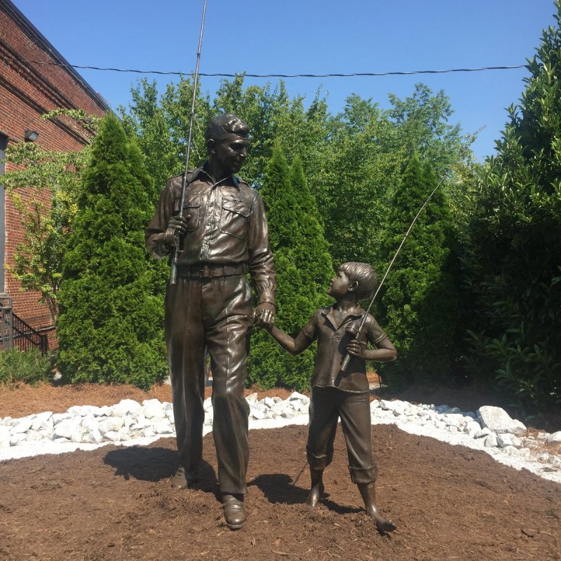 A statue of Andy Griffith in Mt. Airy, North Carolina.