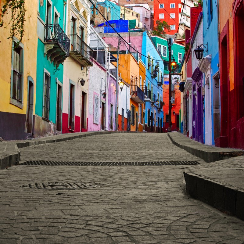 A street in Guanajuato, Mexico.