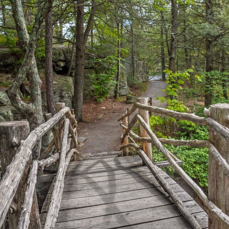 A trail in New York's Minnewaska State Park Preserve.