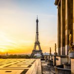 A unique view of the Eiffel Tower.