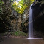 A waterfall at Starved Rock State Park's Tonti Canyon.