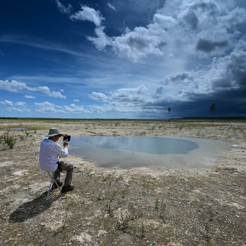 Active senior exploring Everglades National Park.