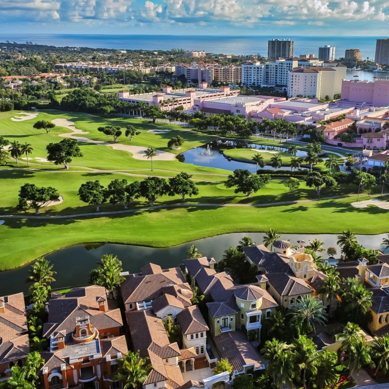 Aerial view, Boca Raton, Florida.