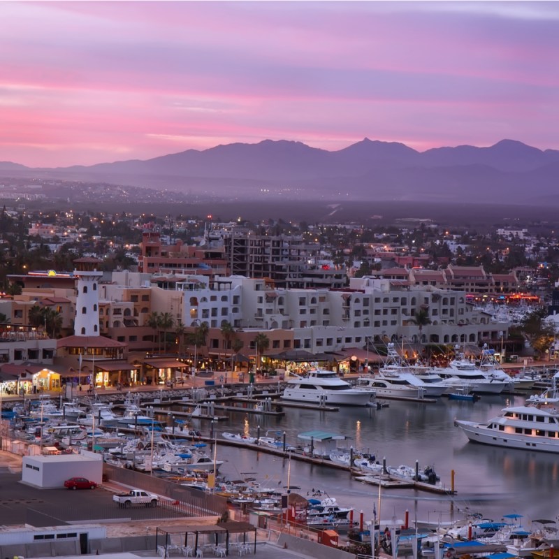 Aerial view of Cabo San Lucas.