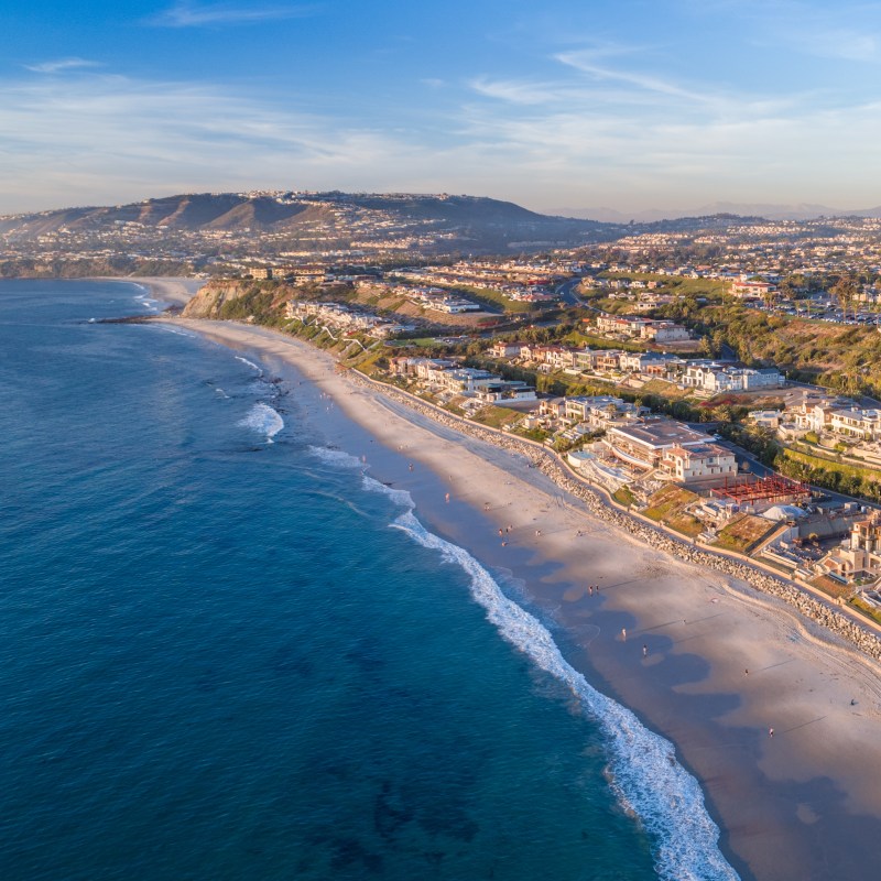 Aerial view of Dana Point, California.