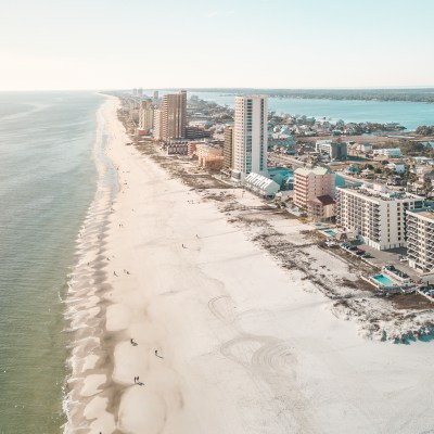 Aerial view of Gulf Shores, Alabama.