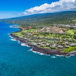 Aerial view of Kona, Hawaii.