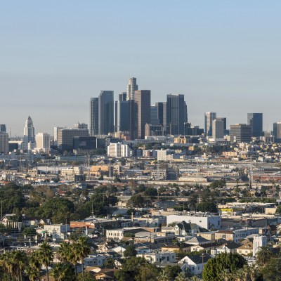 Aerial view of Los Angeles, California.