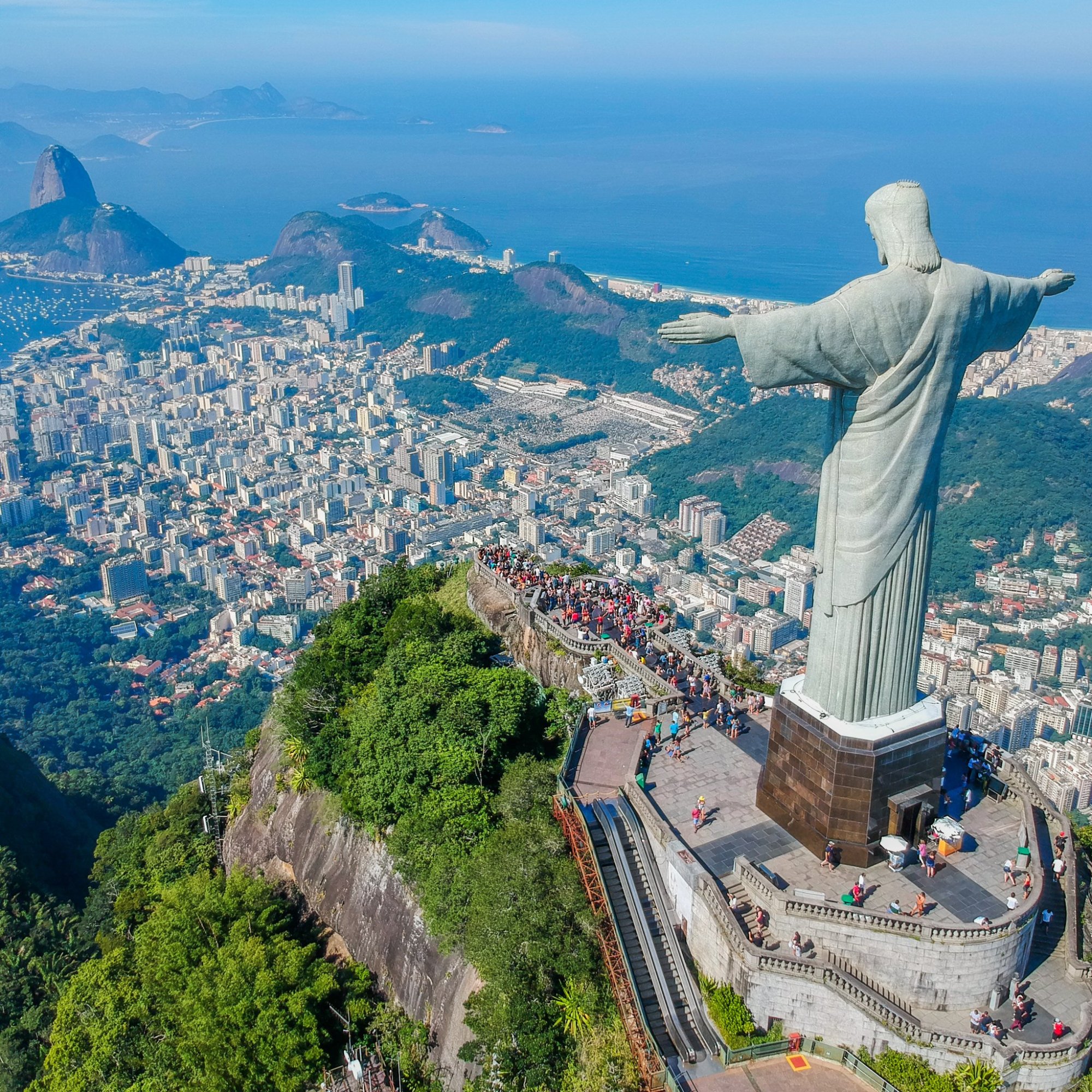 Aerial view of Rio de Janeiro in Brazil.
