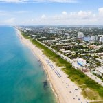 Aerial views of Delray Beach, Florida.