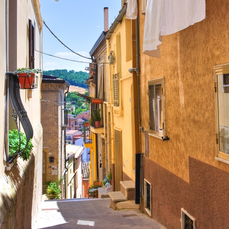 An alleyway in the quaint Italian town of Biccari.
