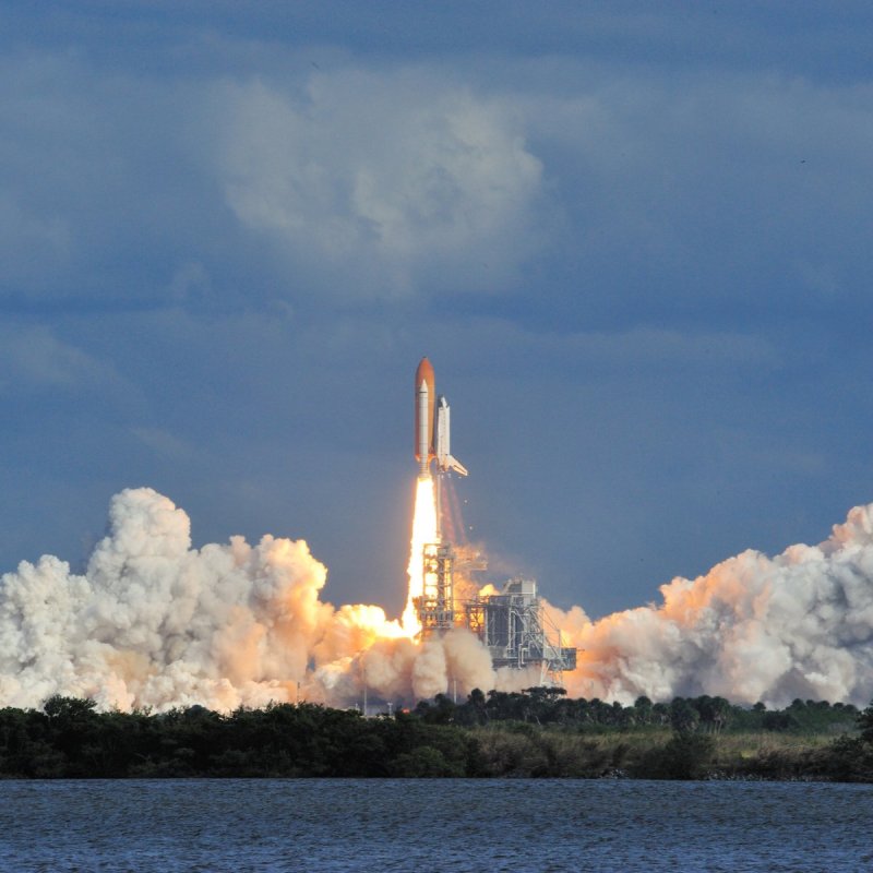 Atlantis launch, Kennedy Space Center, Florida.