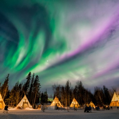Aurora Village in Yellowknife, Northern Territories, Canada.