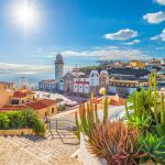 Landscape with Candelaria town on Tenerife, Canary Islands, Spain