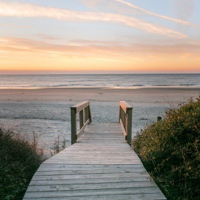 Beach at sunset