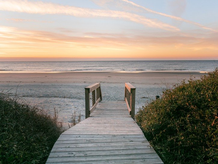 Beach at sunset