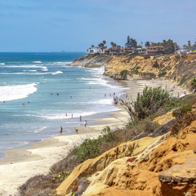 Beach views in Carlsbad, California.