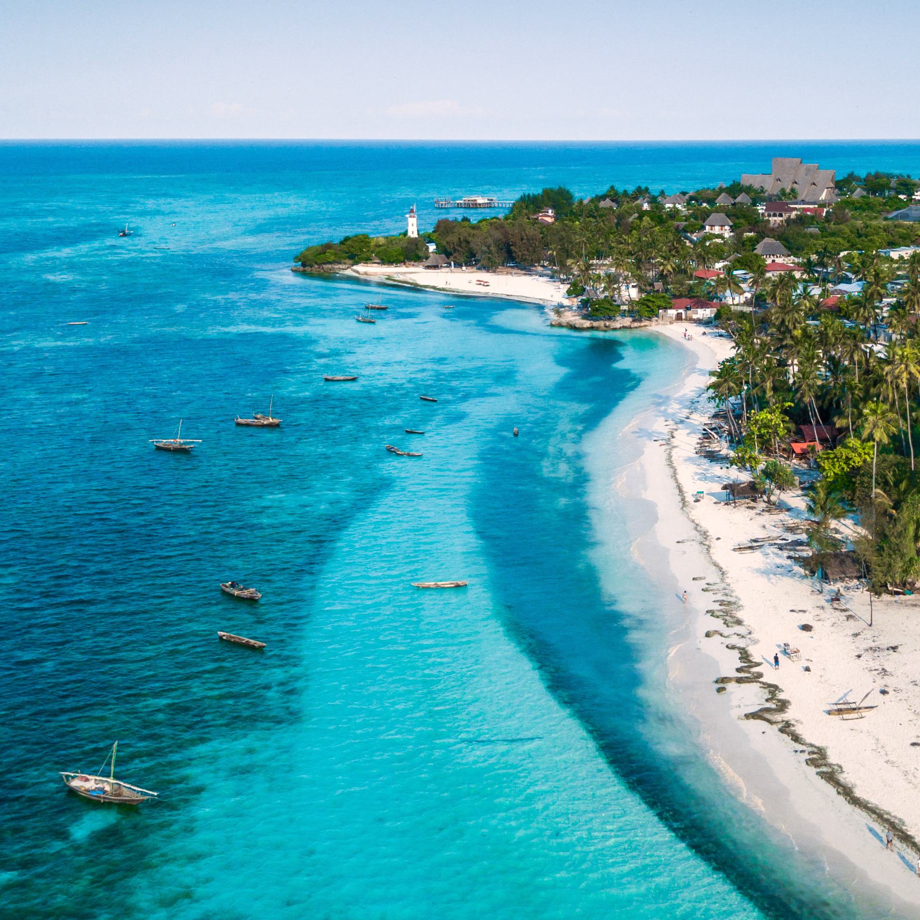 Beach views in Zanzibar.
