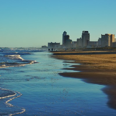 Beach views on South Padre Island in Texas.