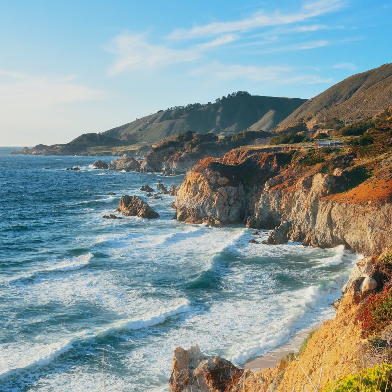 Beautiful coastal views in Big Sur, California.