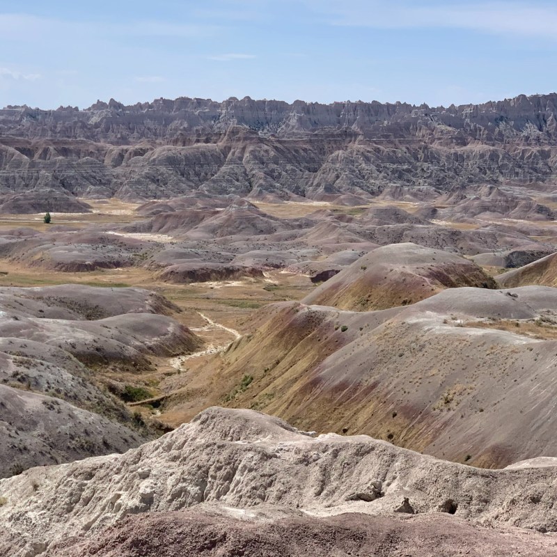 Beautiful landscape of Badlands National Park.