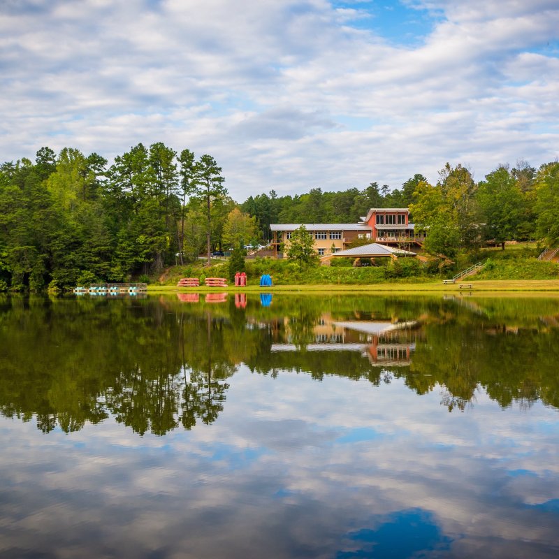 Beautiful landscape of Lake Norman State Park in North Carolina.