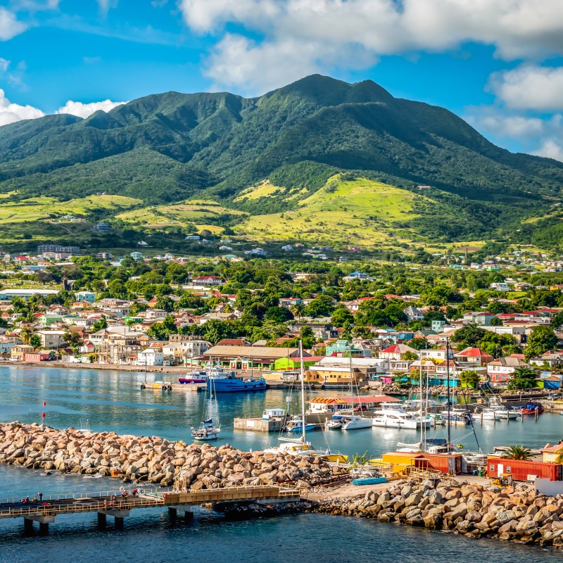Beautiful landscape of St. Kitts.