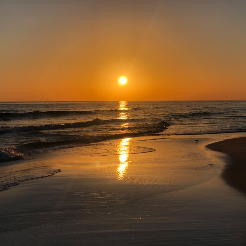 Beautiful sunset at Fort Walton Beach in Florida.