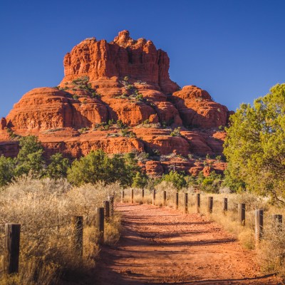 Bell Rock, a popular vortex spot in Sedona, Arizona.