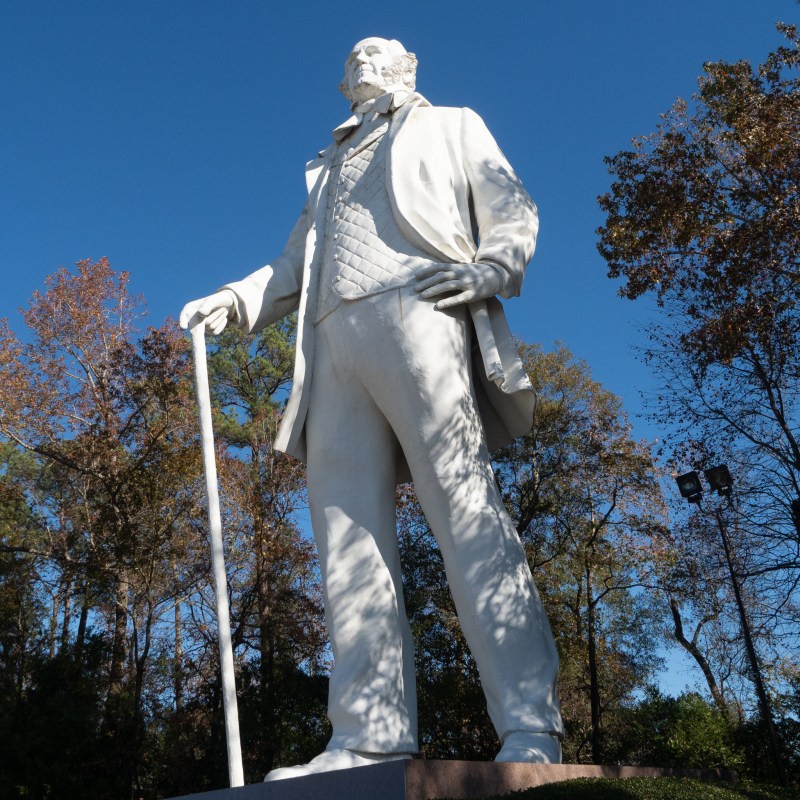 Big Sam, a statue of Sam Houston in Huntsville, Texas.