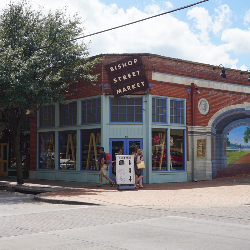 Bishop Street Market in the Bishop Arts District in Dallas, Texas.