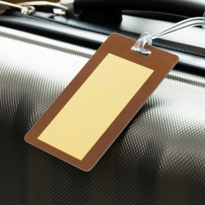 blank luggage tag