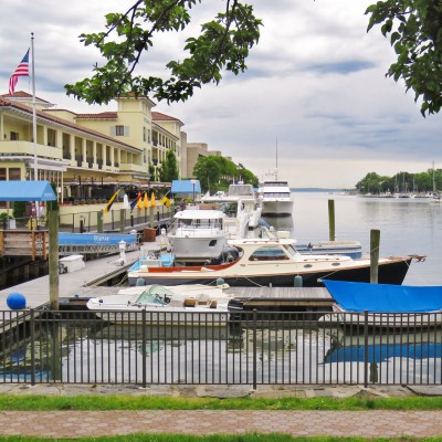 Boats in Greenwich Harbor in Connecticut.