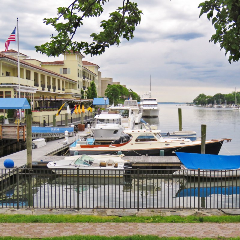 Boats in Greenwich Harbor in Connecticut.