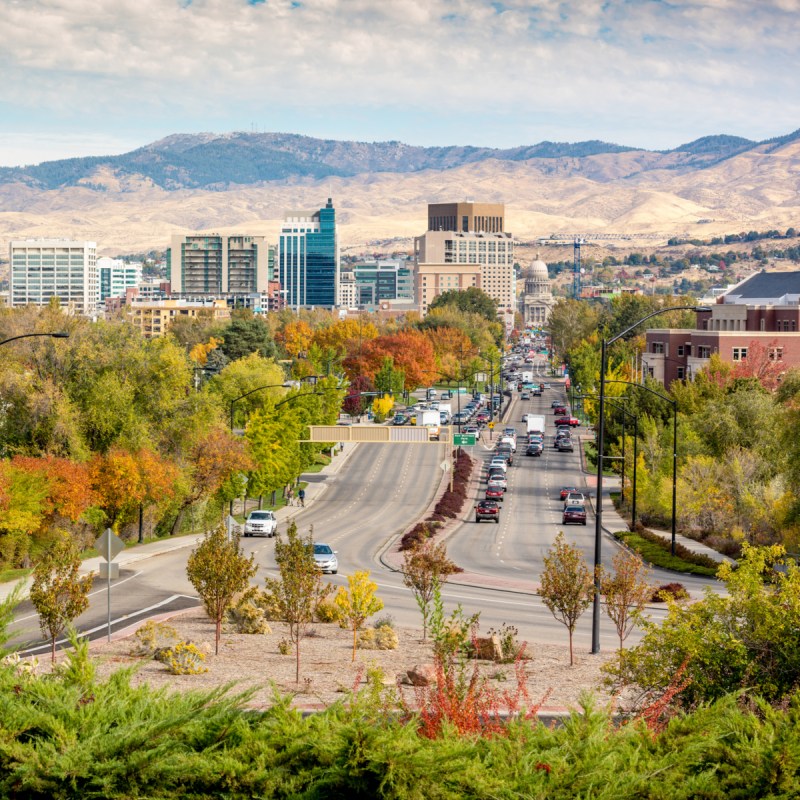 Boise, Idaho, with mountain views.